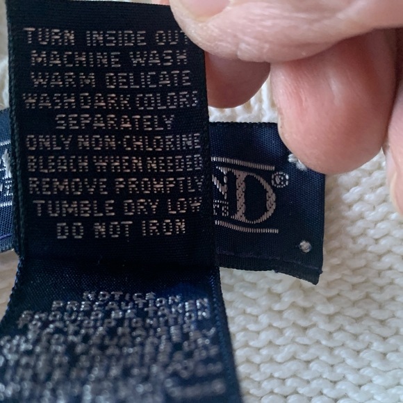 Lands' End Cream V-Neck Sweater - Picture 5 of 5